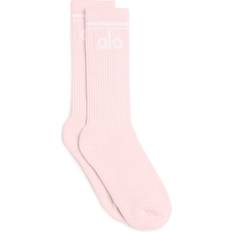 Men - Pink Socks Alo Unisex Throwback Sock - Powder Pink/White