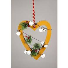 Shatchi Heart Shape Light Brown Christmas Decoration