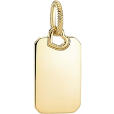 Pandora Engravable Rectangle Tag Pendant - Gold
