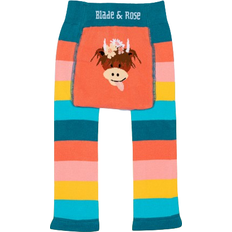 Bonnie Highland Cow Leggings - Orange/Blue/Yellow/Pink
