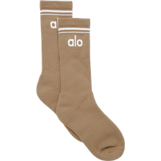 Alo Unisex Throwback Sock - Gravel/White