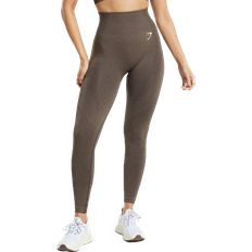 Elastane/Lycra/Spandex - Women Tights Gymshark Vital Seamless 2.0 Leggings - Brown Marl