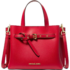 Michael Kors Emilia Small Pebbled Leather Satchel - Bright Red