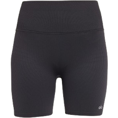 Women - Yoga Shorts Alo 5" Seamless Ribbed Favorite Shorts - Black