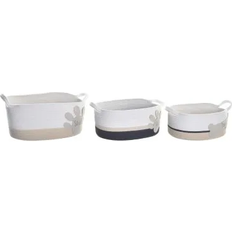 Bomuld Kurve Dkd Home Decor Basket Set White/Cream/Dark Grey Kurv 60cm 3stk