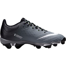 Laced - Women Baseball Shoes Nike Hyperdiamond 4 Keystone W - Black/Cool Grey/Volt/White