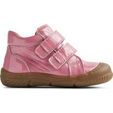 Rosa Lær-å-gå-sko Wheat Ivalo Lak Dobbelt Velcro Prewalker - Pink