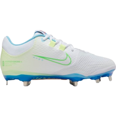 Women Baseball Shoes Nike Hyperdiamond 4 Pro W - White/Barely Volt/Aquarius Blue/Photo Blue