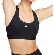 Mujer Sujetadores Nike Swoosh Light Support Non-Padded Sports Bra - Black/White