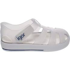 Toddler's Clear Star Sandals - White
