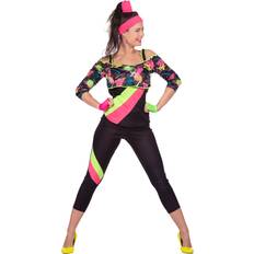 80s Retro Aerobic Fitness Outfit Women's Costume