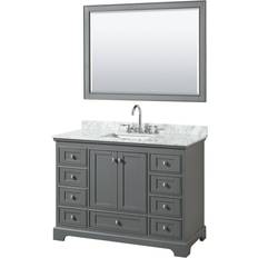 Mirror Vanity Units for Single Basins Wyndham Collection Deborah (WCS202048SKGCMUNSM46)