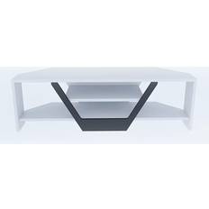 Decorotika Sares Media White/Black TV Bench 120x37cm