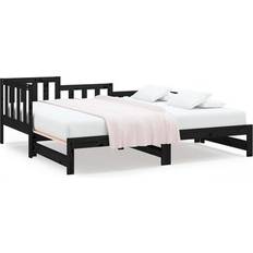 Day bed vidaXL Pull-Out Day Bed Black Soffa 203.5cm