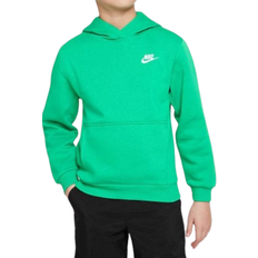 Girls - Green Hoodies Nike Big Kid's Sportswear Club Fleece Pullover Hoodie - Stadium Green/White