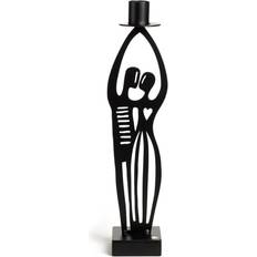 Bengt & Lotta Brugskunst Bengt & Lotta The Kiss Black Fyrfadsstage 31cm