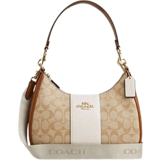 Coach Teri Hobo Bag In Signature Canvas - Im/Light Khaki/Chalk Lt Saddle