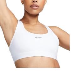 Blanco - Mujer Sujetadores Nike Swoosh Light Support Women's Non Padded Sports Bra - White/Black