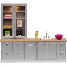 Dollhouse Furniture Kitchen Sink & Dishwasher with Lighting
