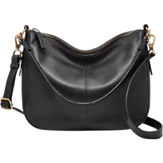 Jolie Leather Crossbody Bag - Black