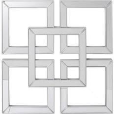 Glass Wall Decor Silver Art Deco Wall Decor 40x40cm