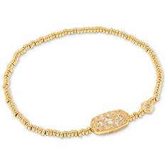 Kendra Scott Cluster Beaded Stretch Bracelet - Gold/Transparent