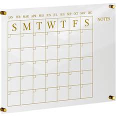 Office Supplies Martha Stewart Grayson Acrylic Dry Erase Wall Calendar with Notes 24"x18"