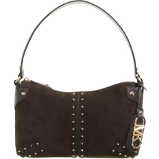 Michael Kors Astor Large Studded Suede Shoulder Bag - Brown