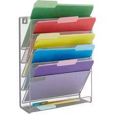 Wall file organizer Mind Reader 6 Compartment Vertical Hanging Wall File & Chart Organizer