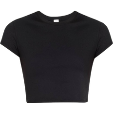 Yoga Tops Alo Alosoft Crop Finesse T-shirt - Black