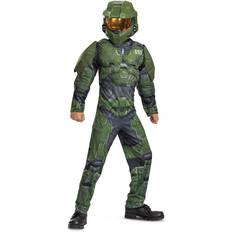 Costumes Disguise Halo Infinite Master Chief Muscle Costume for Kids