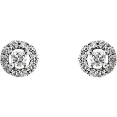 Christ Stud Earrings - White Gold/Diamond