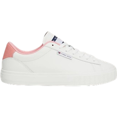 Polyurethan Sneakers Tommy Jeans Essential Logo Leather Cupsole W - Tickled Pink