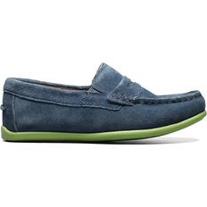 Blue Low Top Shoes Children's Shoes Florsheim Jr Jasper Moc Toe Venetian - Blue Suede