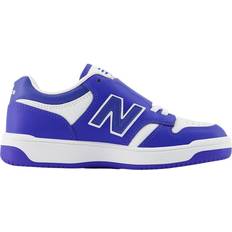 Blå Joggesko New Balance Little Kid's 480 Bungee Lace with Top Strap - Marine Blue with White