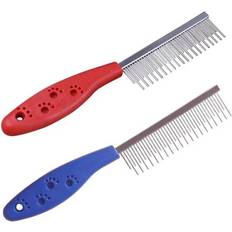 Dog Comb Pet Hair Removal Shedding Pin Combs 2-pack