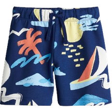 H&M Printed Sweatshorts - Dark Blue/Patterned (1228402001)