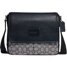 Coach Sprint Map Bag 25 In Signature Jacquard - Black Antique Nickel/Navy/Midnight