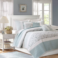 Cotton Bed Linen Madison Park Dawn Duvet Cover Blue (228.6x228.6)