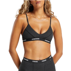 Gymshark Rib Bralette - Midnight Black Marl