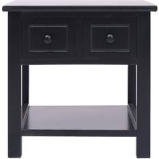 Wood Small Tables vidaXL Paulownia Black Small Table 39.9x39.9cm