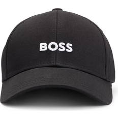 HUGO BOSS Uomo Cappelli HUGO BOSS Cotton-Twill Six-Panel Cap with Embroidered Logo - Black