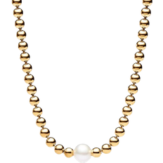 Pandora Beads Collier Necklace - Gold/Pearl/Transparent