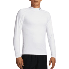 Nike Men's Pro Warm Mock Top - White