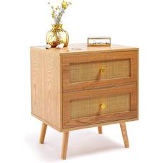 Rattan Bedside Tables Beautify Btfy Brown Bedside Table 41.5x48cm