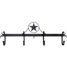 Irons Coat Hooks Village Wrought Iron Star Black Coat Hook 24"