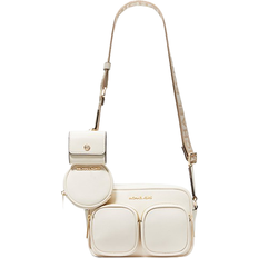 Michael Kors Jet Set Medium Leather Crossbody Bag with Case for Apple Airpods Pro - Lt Cream