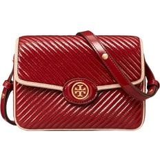 Tory Burch Red Handbags Tory Burch Robinson Patent Quilted Shoulder Bag - Bricklane