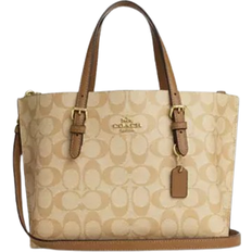 Coach Women Totes & Shopping Bags Coach Mollie Tote Bag 25 In Signature Canvas - Gold/Lt Khaki/Lt Saddle