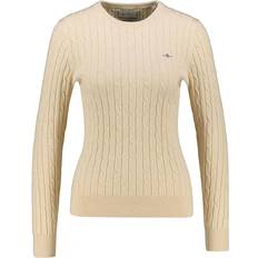 Gant Cable Knit Cotton Sweater with Stretch - The Linen